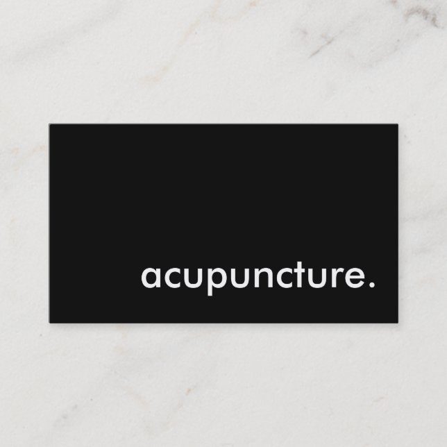 acupuncture. business card (Front)