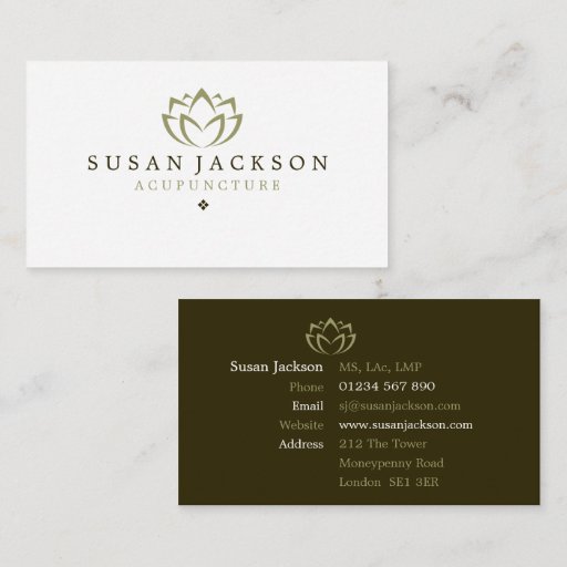 Customizable Acupuncture Business Card