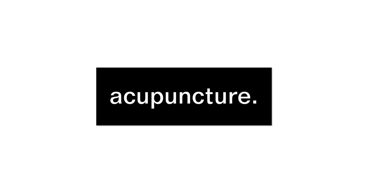 acupuncture Business Card | Zazzle