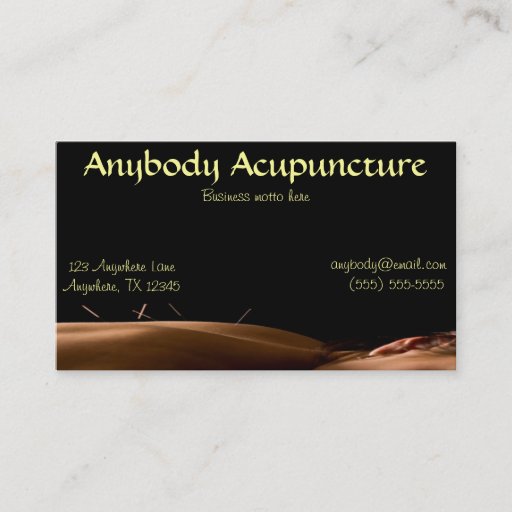 Customizable Acupuncture Business Card