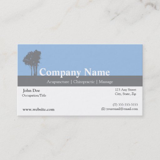 Customizable Acupuncture Business card appointment card