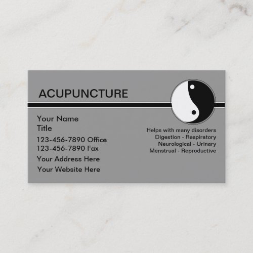 Acupuncture Business Cards