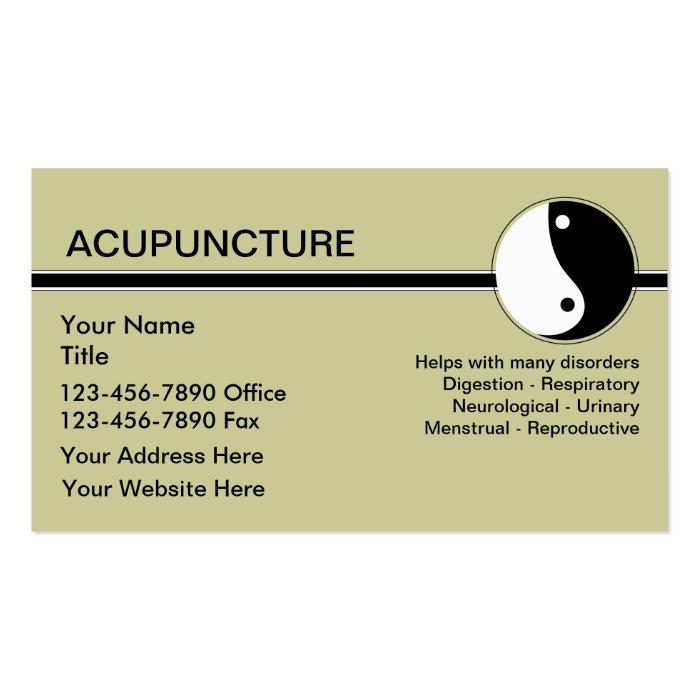 Acupuncture Business Cards