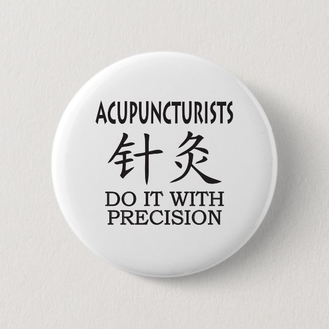 Acupuncture Chinese Symbol Pinback Button (Front)