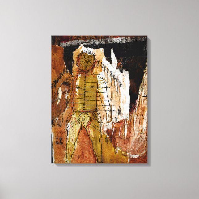 Acupuncture, collage and mixed media canvas print (Front)