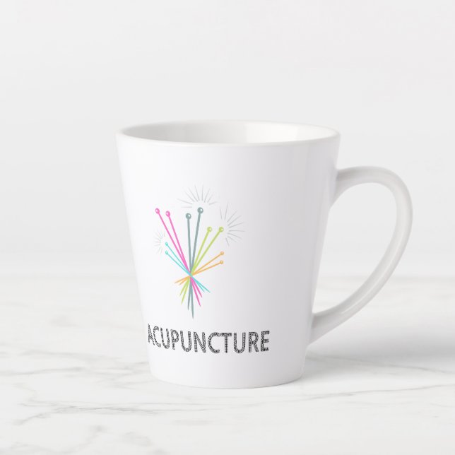 Acupuncture cup, acupuncture gift latte mug (Right)