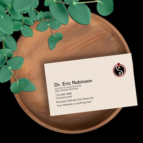 Acupuncture Doctor Chinese Medicine Business Card