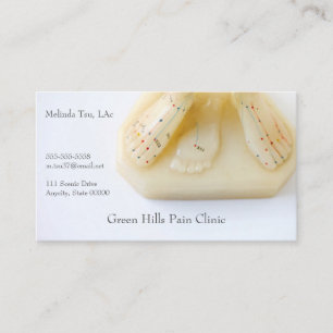 Acupuncture feet front view business card