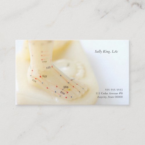 Acupuncture foot business card