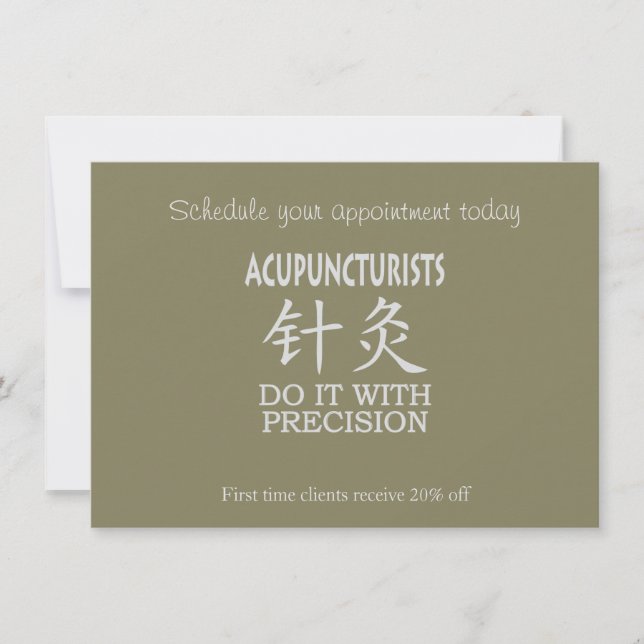 Acupuncture humor invitation (Front)