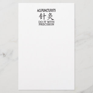 Acupuncture humor stationery