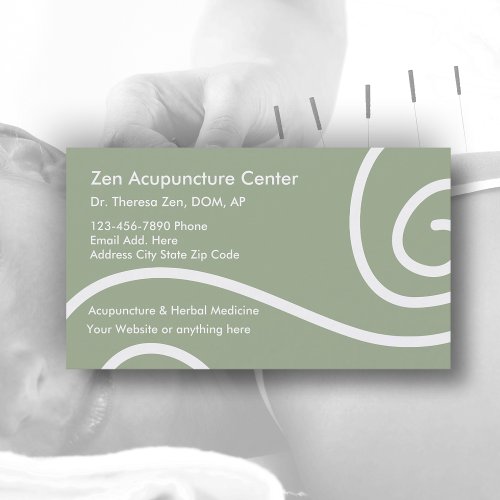 Acupuncture Medical Business Cards