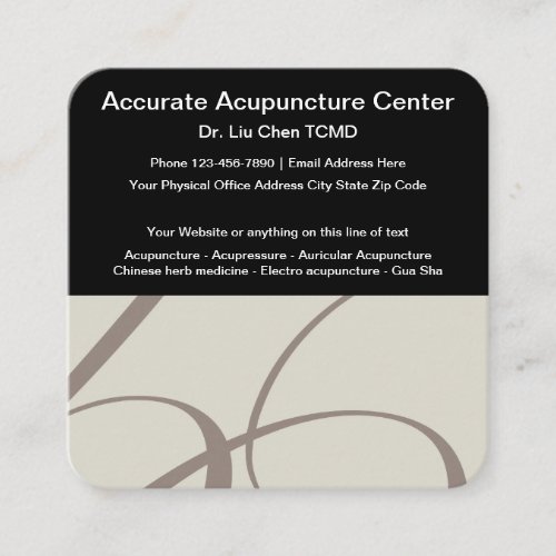 Acupuncture Modern Business Cards