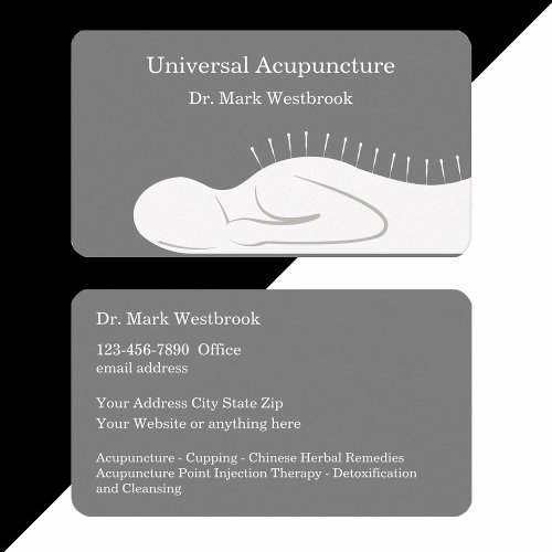 Acupuncture Modern Stylish Business Card