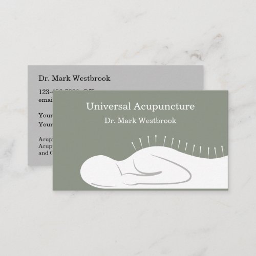 Acupuncture Modern Two Side Business Card