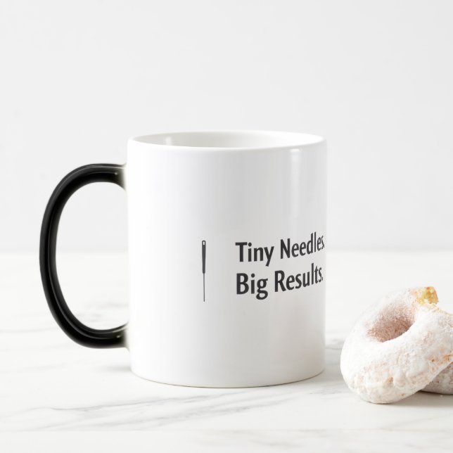 Acupuncture Mug Tiny Needles Big Results  (With Donut)