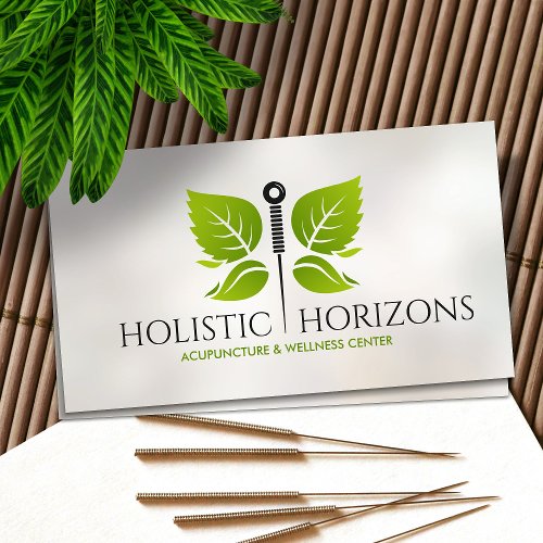 Acupuncture Needle Butterfly Business Card