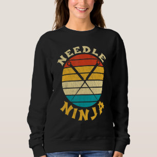 Acupuncture Needle Ninja Retro Vintage Acupuncturi Sweatshirt
