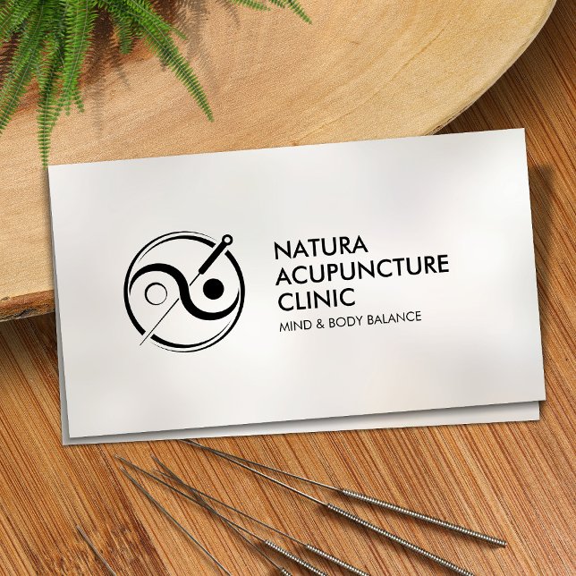 Acupuncture Needle - Yin Yang  Business Card (Creator Uploaded)