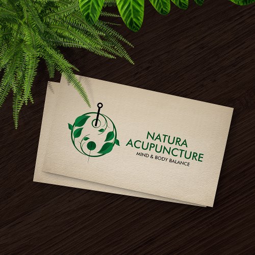 Acupuncture Needle _ Yin Yang   Business Card