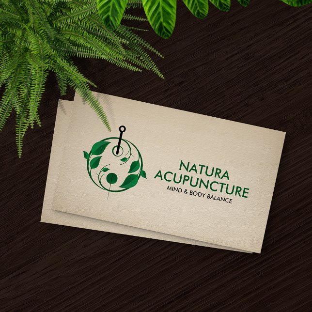 Acupuncture Needle - Yin Yang   Business Card (Creator Uploaded)
