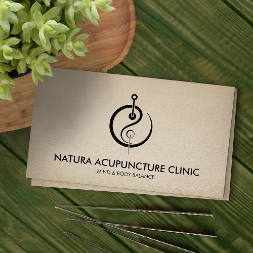 Acupuncture Needle _ Yin Yang   Business Card