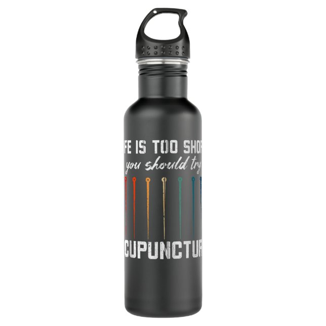 Acupuncture Needles Acupuncture Treatment Try Acup Stainless Steel Water Bottle (Front)
