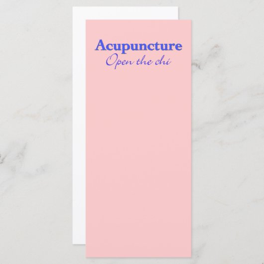 Acupuncture - Open the chi (Front/Back)