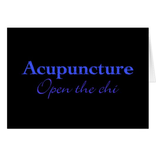 Acupuncture - Open the chi Cards (Front Horizontal)