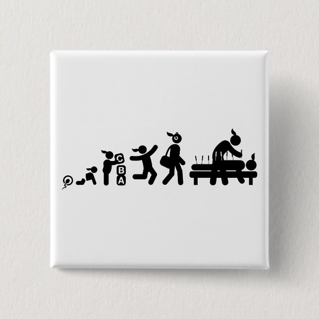 Acupuncture Pinback Button (Front)