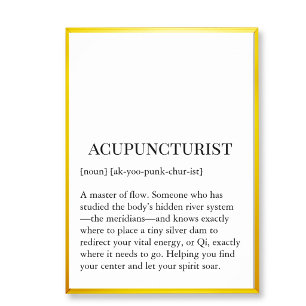 Acupuncture Qi Flow Wall Chart -Acupuncturist wall