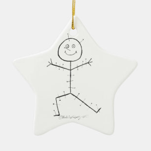 Acupuncture sticky ceramic ornament