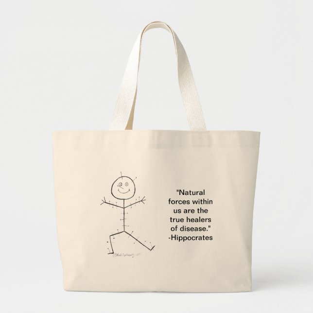 Acupuncture sticky large tote bag (Front)