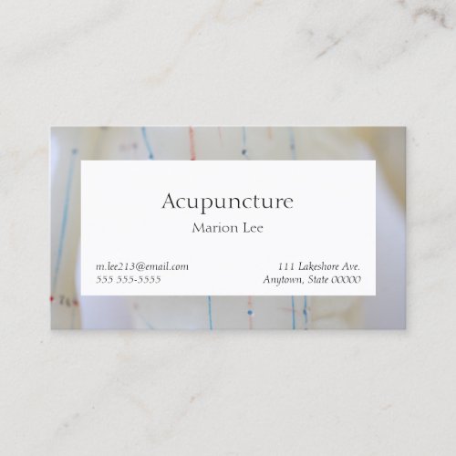 Acupuncture torso front business card