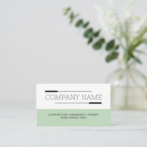 Acupuncture treatment business card template