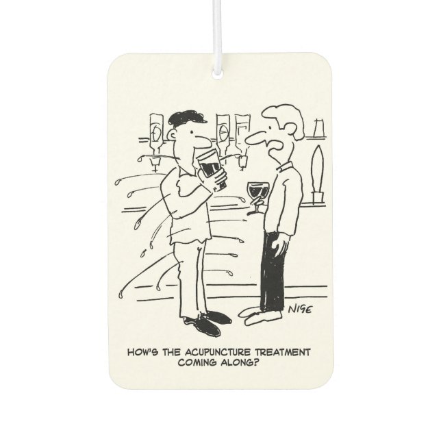 Acupuncture Treatment Cartoon Air Freshener (Front)