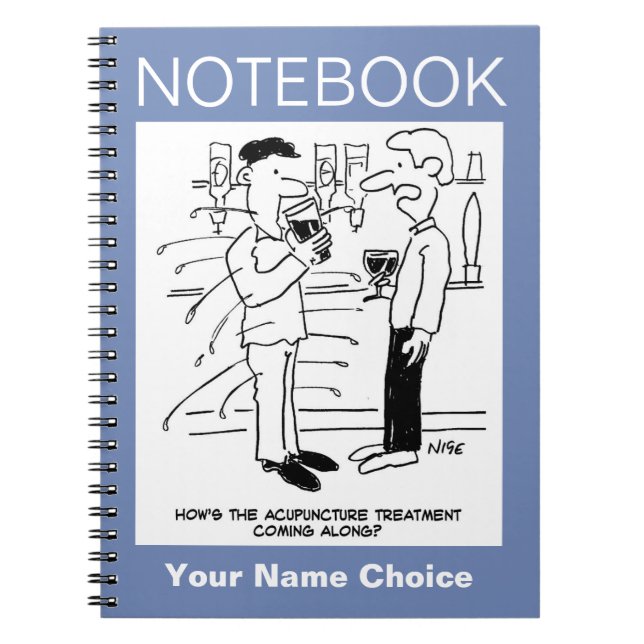 Acupuncture Treatment Cartoon Notebook (Front)