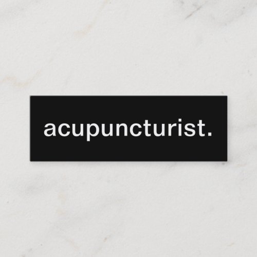 Acupuncturist Business Card