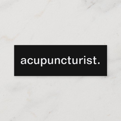 Customizable Acupuncturist Business Card