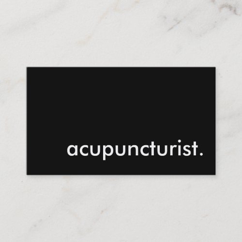 acupuncturist. business card templates