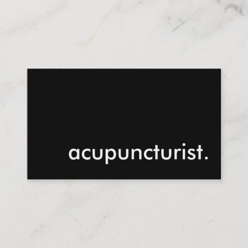 Customizable acupuncturist. business card templates