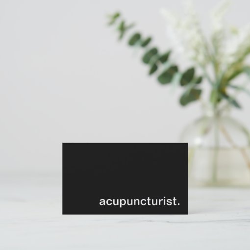 Acupuncturist Business Card Zazzle