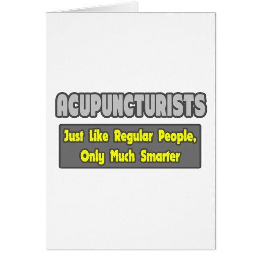 Acupuncturists .. Smarter (Front)
