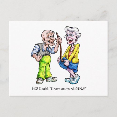 Acute Angina Postcard