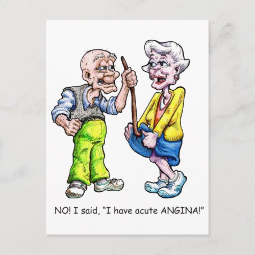 Acute Angina Postcard