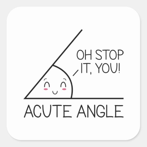 Acute Angle Square Sticker