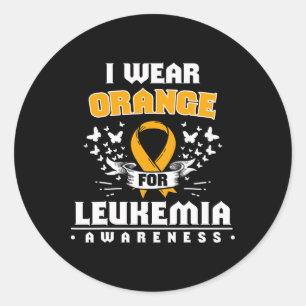 Acute Leukemia Survivor Leukaemia Awareness Ribbon Classic Round Sticker
