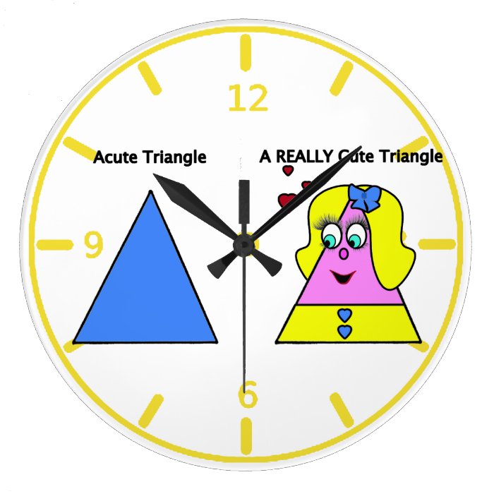 Acute Triangle A Really Cute Triangle Wallclocks