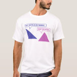Acute Triangle Obtuse Angle T-Shirt<br><div class="desc">What did one geometric angle say to another?  Hey,  you're acute!  ... don't be obtuse.</div>