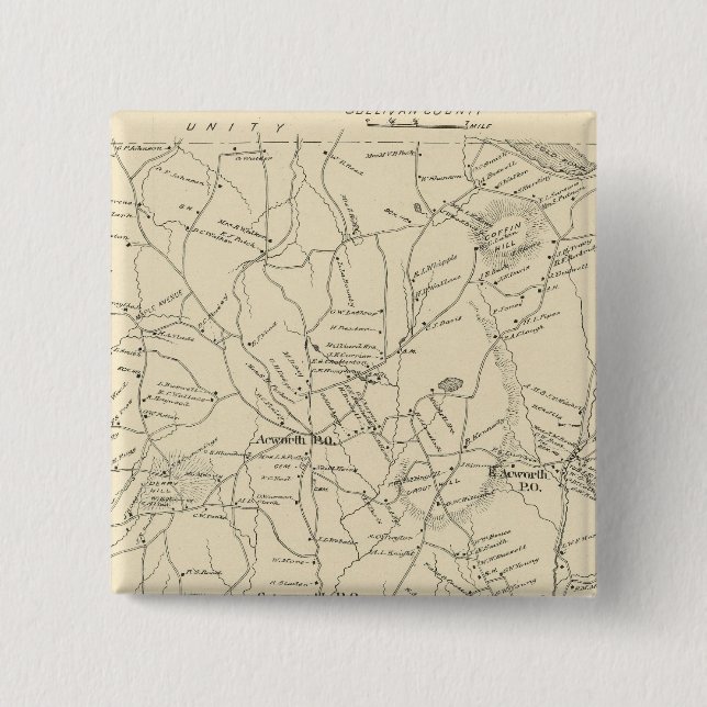 Acworth, Sullivan County Pinback Button (Front)